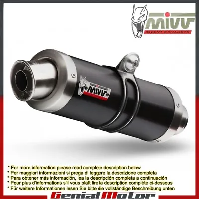 Mivv Exhaust Mufflers GP Black Stainless Steel Ducati Monster 696 2008 > 2014 • $515.52